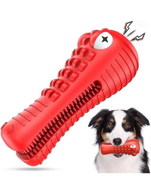 Dog Chew Toys for Aggressive Chewers Large Breed, Dog Teeth Cleaning Toys for Medium Large Dogs, Squeaky Dog Toys