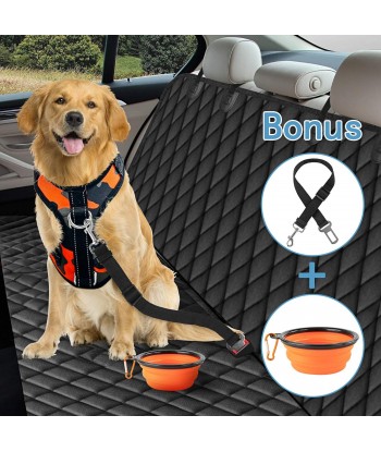 meekPet Dog Car Seat Cover for Pets 100% Waterproof Hammock for Dogs Backseat