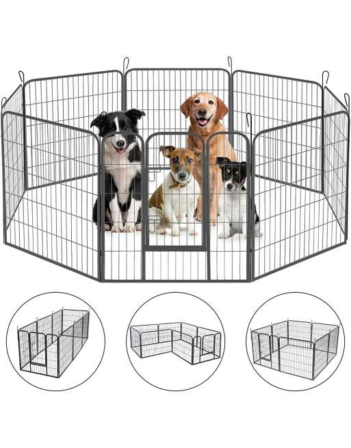 Dog Playpen Puppy Playpen Dog Pen Indoor Outdoor Metal Pet Play Yard Fence Rabbit Bunny Enclosure