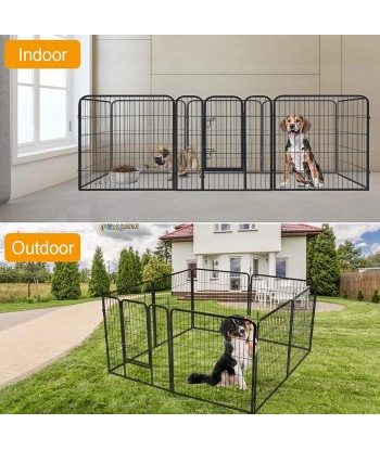 Dog Playpen Puppy Playpen Dog Pen Indoor Outdoor Metal Pet Play Yard Fence Rabbit Bunny Enclosure