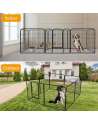 Dog Playpen Puppy Playpen Dog Pen Indoor Outdoor Metal Pet Play Yard Fence Rabbit Bunny Enclosure