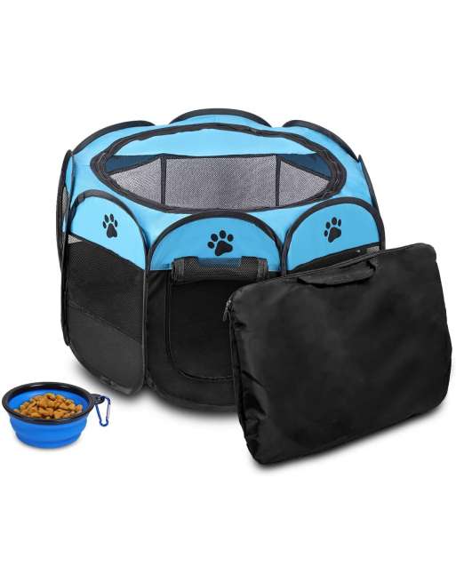 Portable Foldable Pet Playpen Dogs Cats Indoor/Outdoor Use Waterproof Scratch Resistant Pet Bed