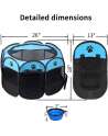 Portable Foldable Pet Playpen Dogs Cats Indoor/Outdoor Use Waterproof Scratch Resistant Pet Bed