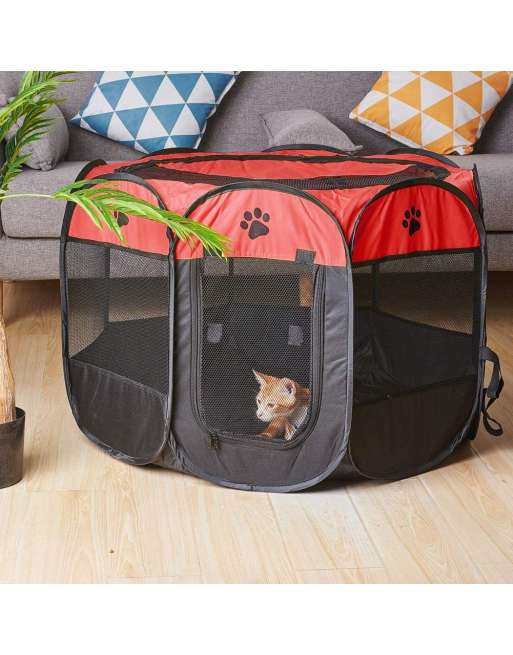 Portable Foldable Pet Playpen Dogs Cats Indoor/Outdoor Use Waterproof Scratch Resistant Pet Bed