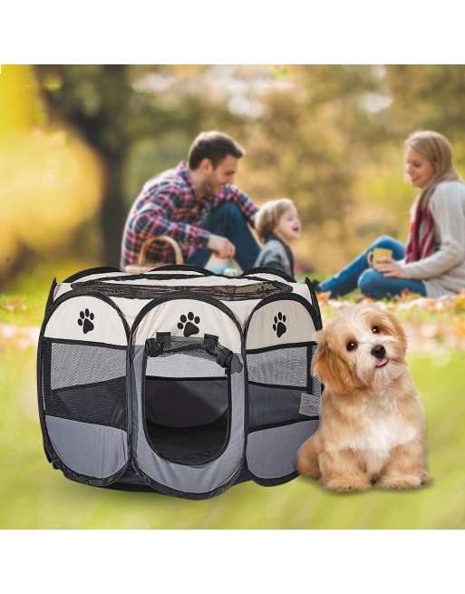 Portable Foldable Pet Playpen Dogs Cats Indoor/Outdoor Use Waterproof Scratch Resistant Pet Bed