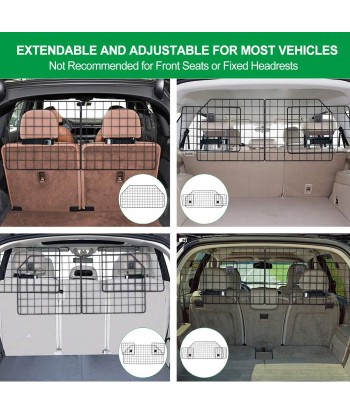 Dog Barrier for SUV's, Cars & Vehicles, Heavy-Duty - Adjustable Pet Barrier, Universal Fit