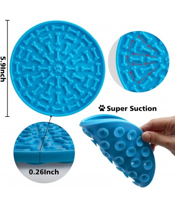 Silicone Dog Lick Mat Slow Feeder Dog Distraction Lick Pad with Suction Licking Buddy for Dogs Bathing, Grooming, Anxiety