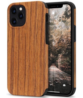 Compatible with iPhone 12 Pro Max Case Easy Grip with Wood Grain Design Slim Hybrid Case