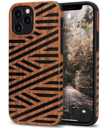 Compatible with iPhone 12 Pro Max Case Easy Grip with Wood Grain Design Slim Hybrid Case