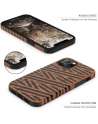 Compatible with iPhone 12/iPhone 12 Pro Case Easy Grip with Wood Grain Design Slim Hybrid Case Compatible for iPhone 12/12 Pro