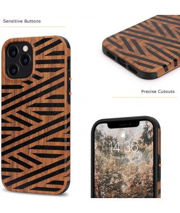 Compatible with iPhone 12/iPhone 12 Pro Case Easy Grip with Wood Grain Design Slim Hybrid Case Compatible for iPhone 12/12 Pro