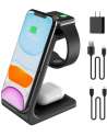 2020 Update Wireless Charging Station, 3 in 1 Wireless Charger, Qi Fast Charging Stand Dock for Apple Watch, AirPods, iPhone