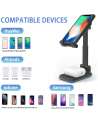 Wireless Charger, Phone Stand 2 in 1 Dual Wireless Charging, Adjustable Phone Holder 10 W Max QI Fast Charge