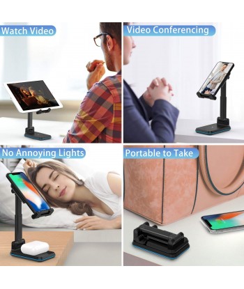 Wireless Charger, Phone Stand 2 in 1 Dual Wireless Charging, Adjustable Phone Holder 10 W Max QI Fast Charge