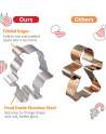 12pcs Christmas Cookie Cutters Set, Metal Biscuit Molds for Party Treat Decoration
