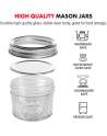 4 oz 16 PACK Regular Mouth Mini Mason Jars with Lids and Bands,Quilted Crystal Jelly Jars for DIY Magnetic Spice Jars