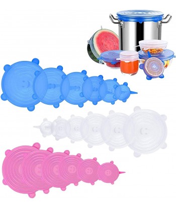 Silicone Stretch Lids, 18...