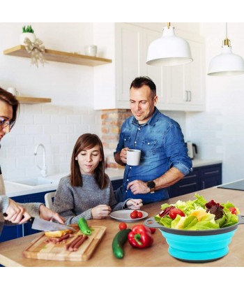 Collapsible Colanders with Handles with Extendable Handles Perfect for Draining Pasta Vegetable fruit 2 PCS